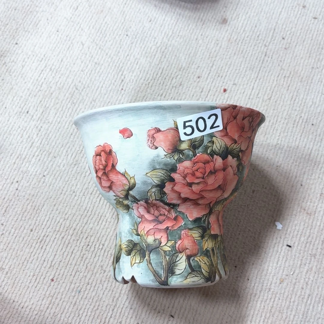 雨***石紫砂花盆陶瓷多肉花盆微瑕