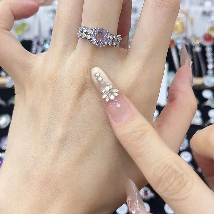 银S925镶嵌紫晶戒指