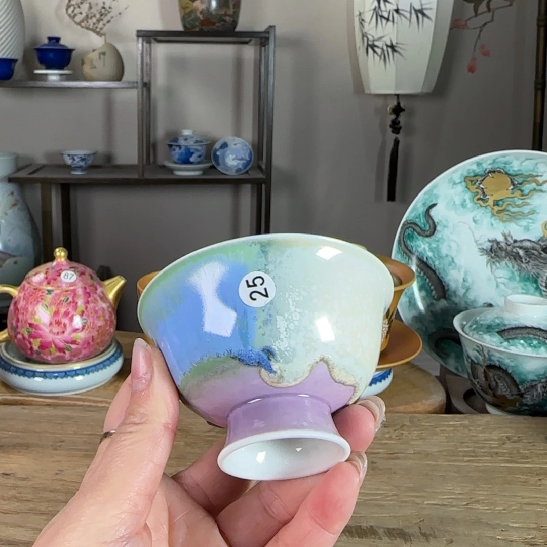 杯景德镇陶瓷柴烧多人