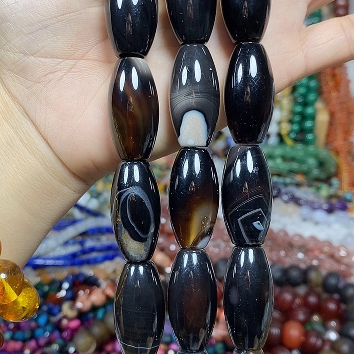 玛瑙/玉髓未镶嵌珠宝半成品玛瑙卡15*39mm一条