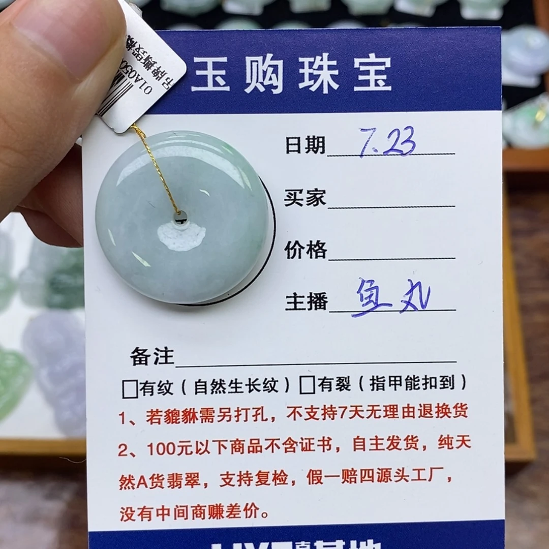 【闪购商品】翡翠未镶嵌颈饰平安扣