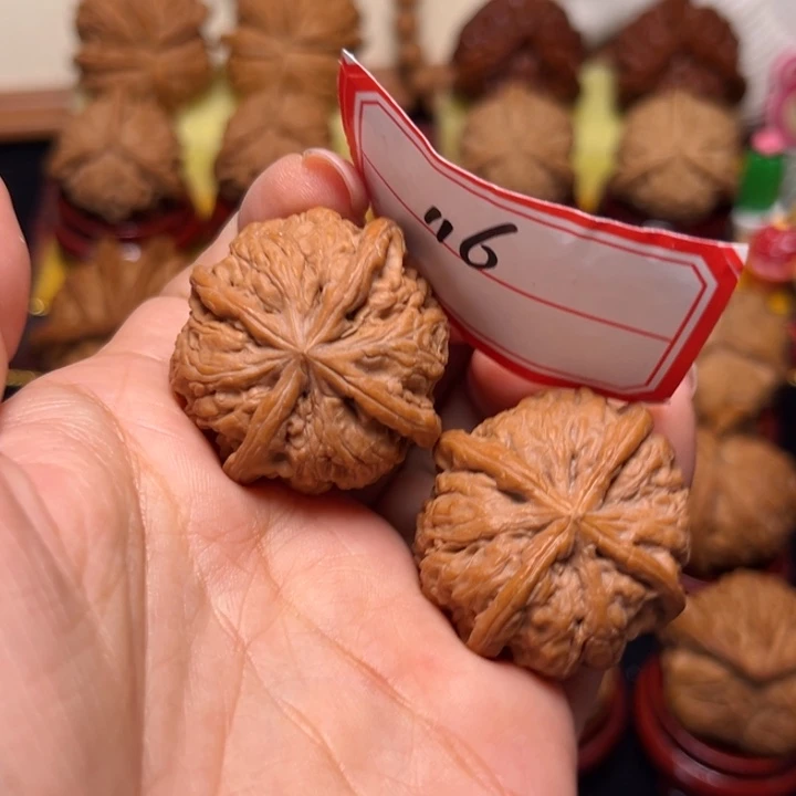 吊坠文玩核桃34.5全品雨花石正四棱116