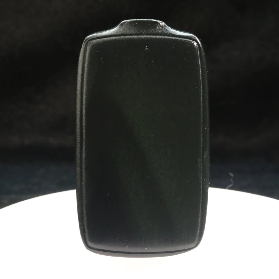 14和田玉墨玉无事牌/000177上海嘉禾拍卖