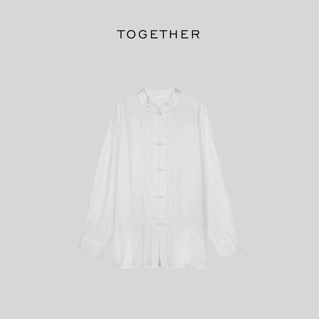 TOGETHER DW STUDIOS【素白】春季新中式国风衬衫百搭衬衣#W1283