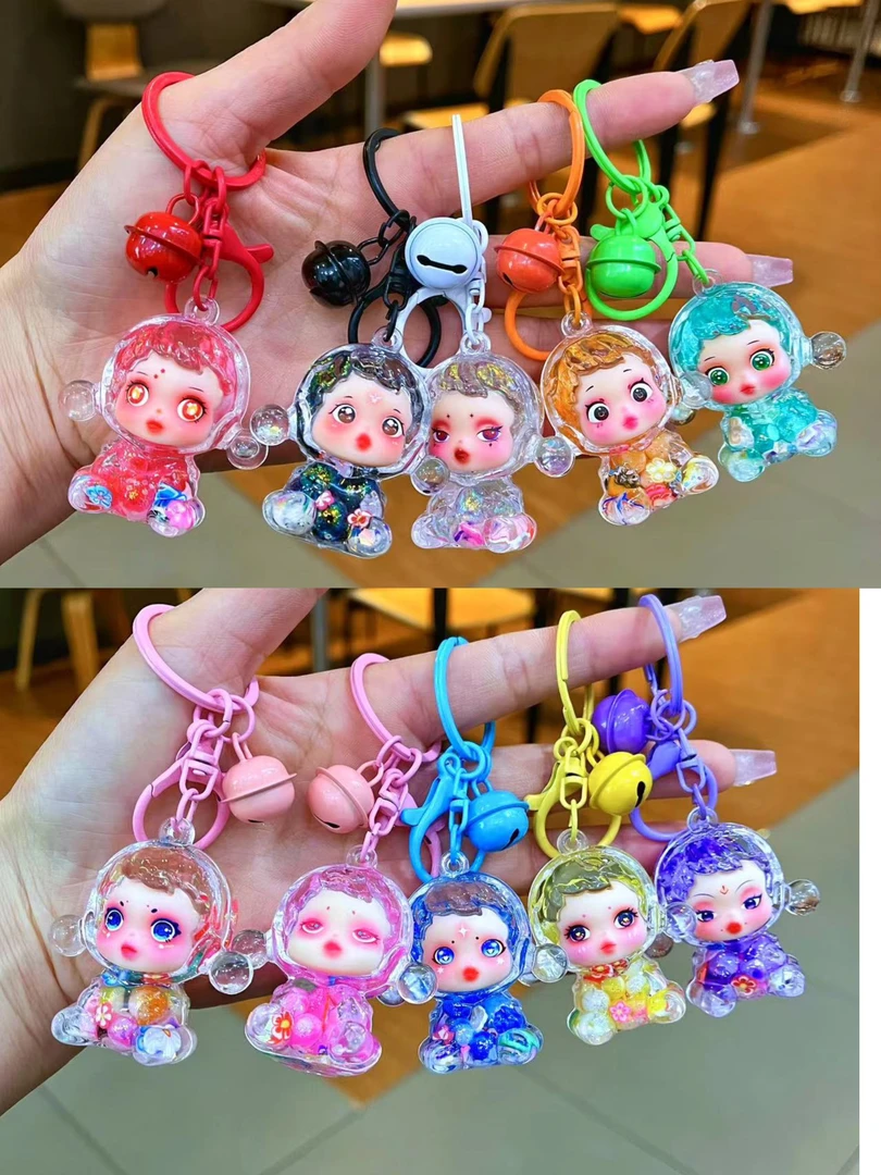 【对对碰】二次恶魔女孩就钥匙圈流沙钥匙扣挂件摆件