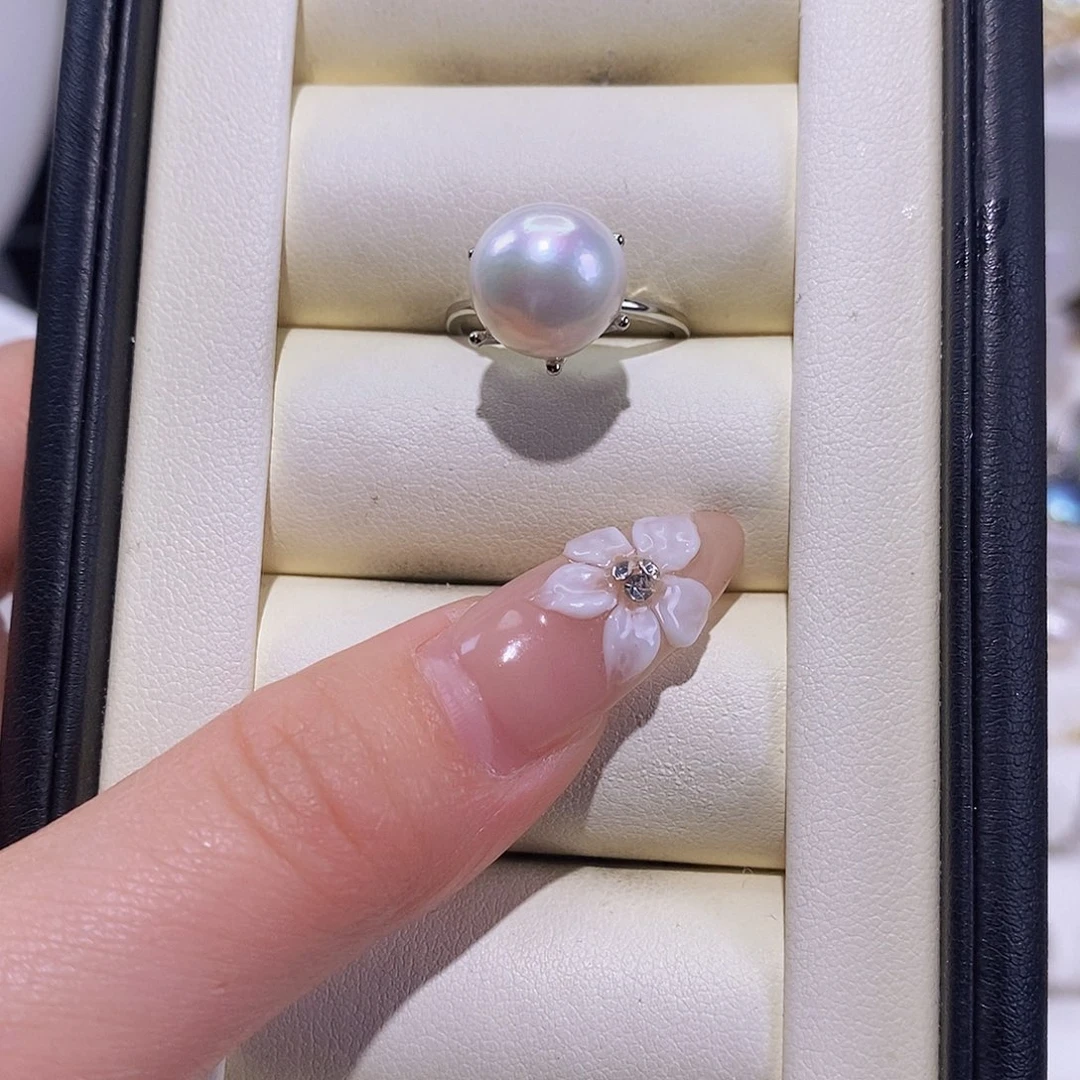 淡水珍珠戒指合金