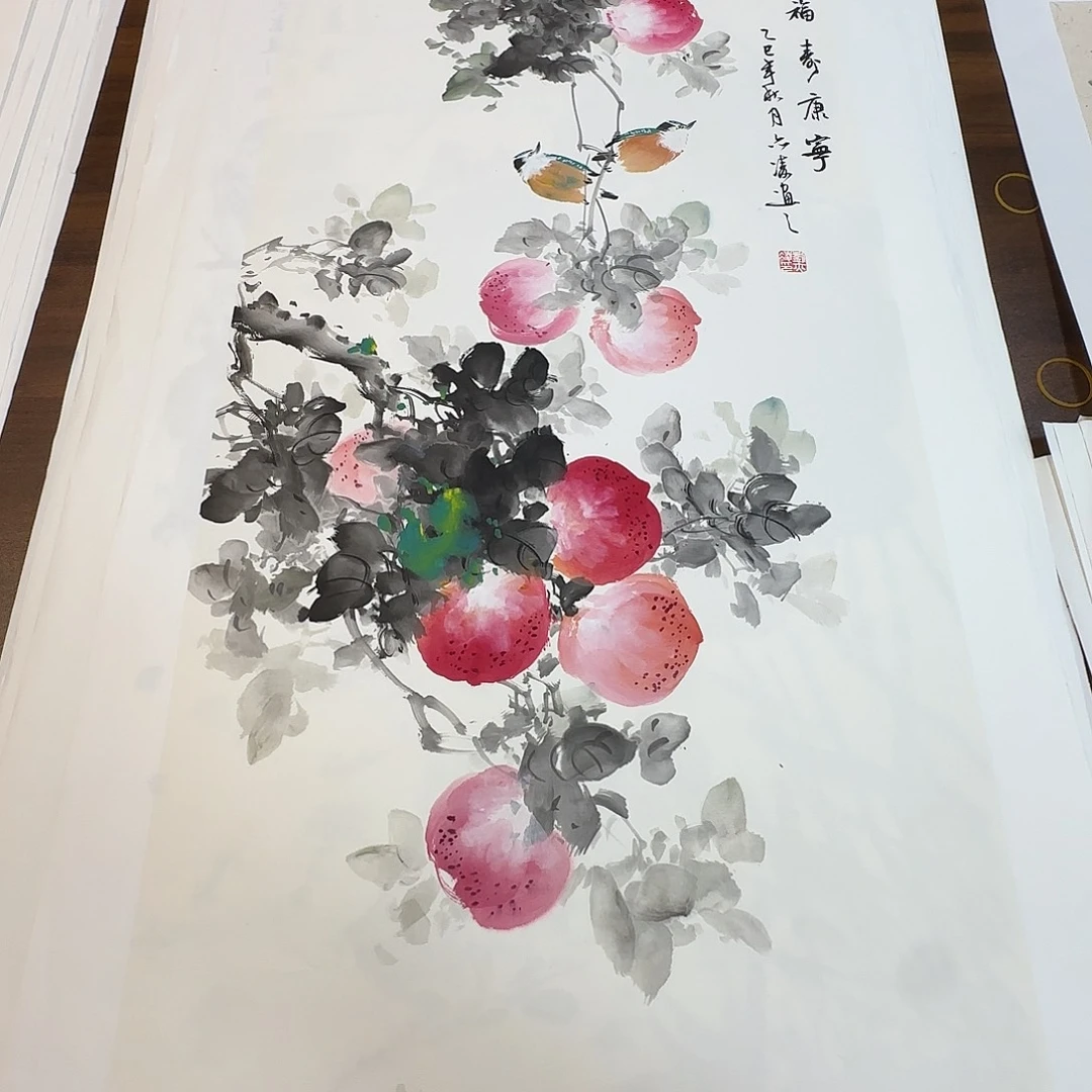 国画100*50纯手绘刘亦凌