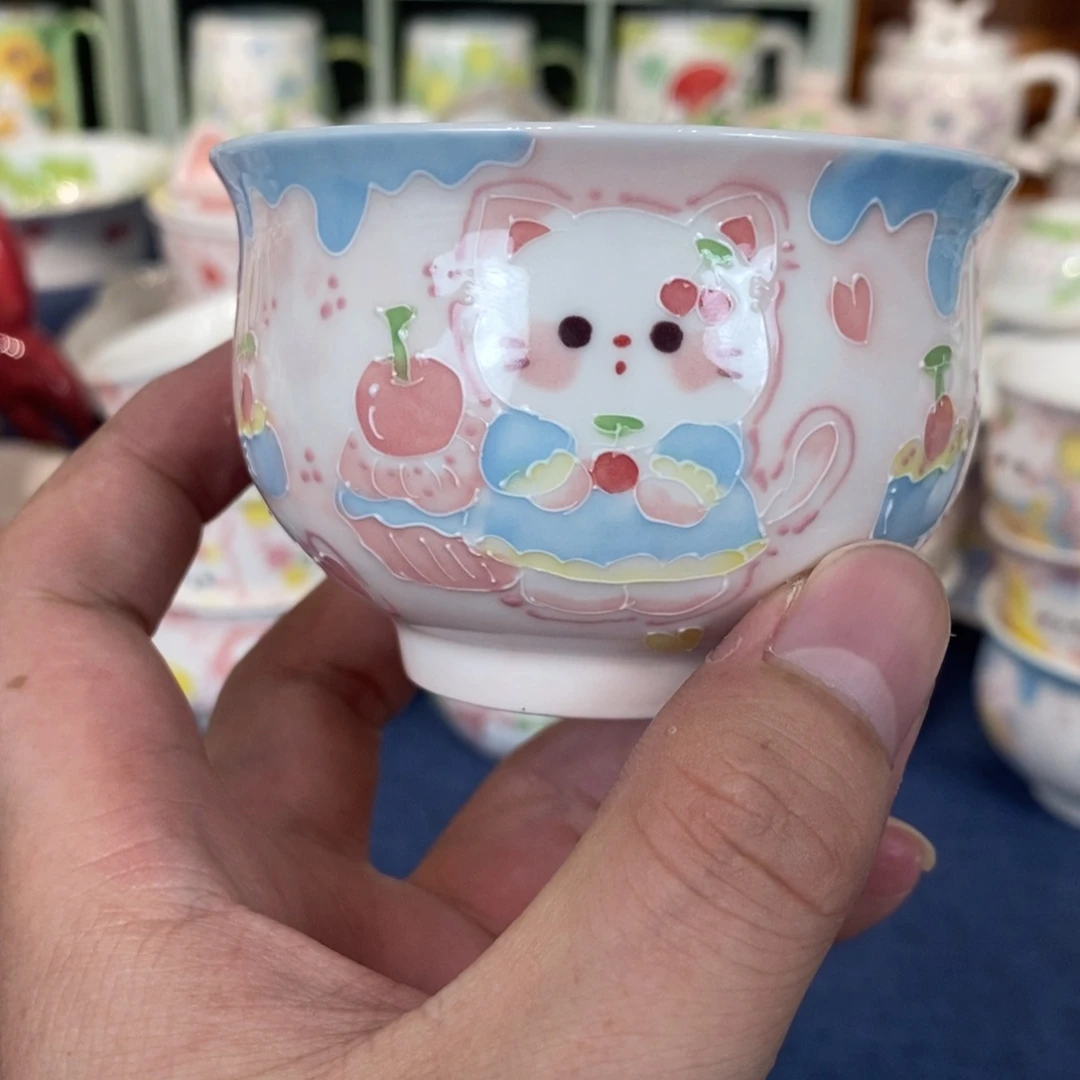 希***希瓷片小猫茶杯福利