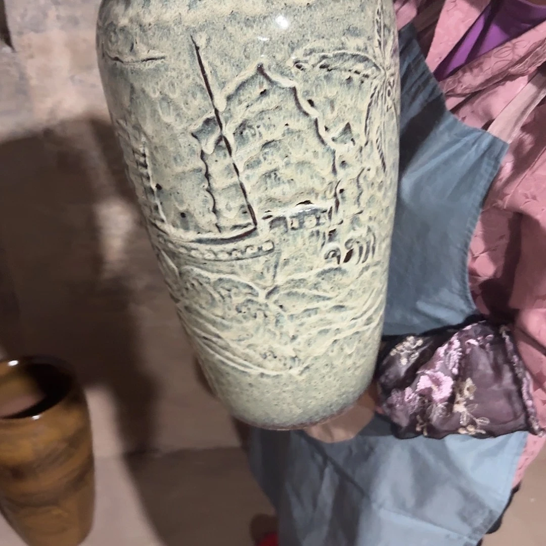 花盆紫砂口20高42