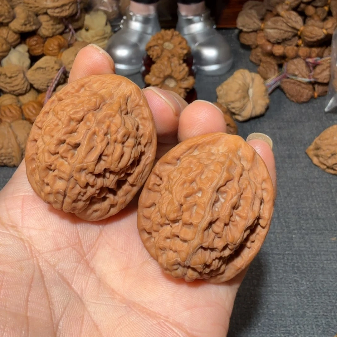 把件文玩核桃莲花39微修尖