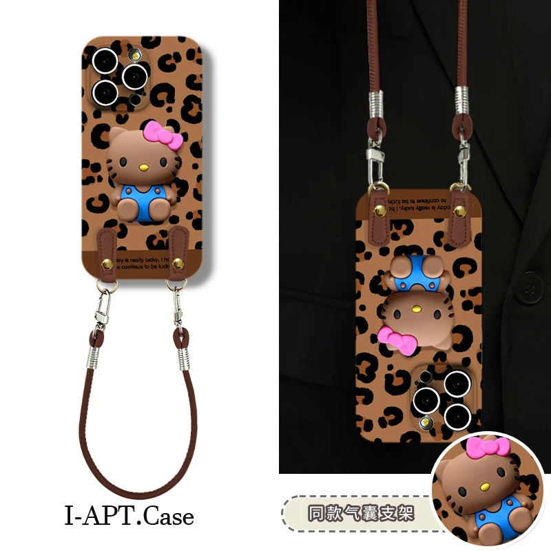 棕底豹纹英文菲林软壳适用iPhone苹果16手机壳华为oppo小米vivo套