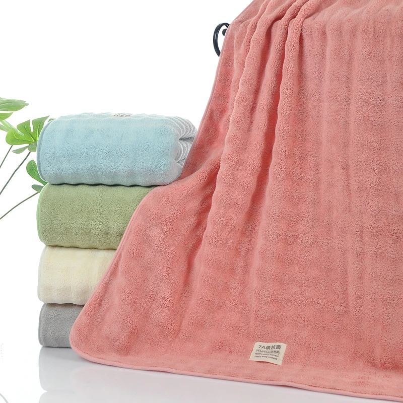 7A抗菌泡泡浴巾2025新款珊瑚绒男女成人吸水柔软可裹浴巾