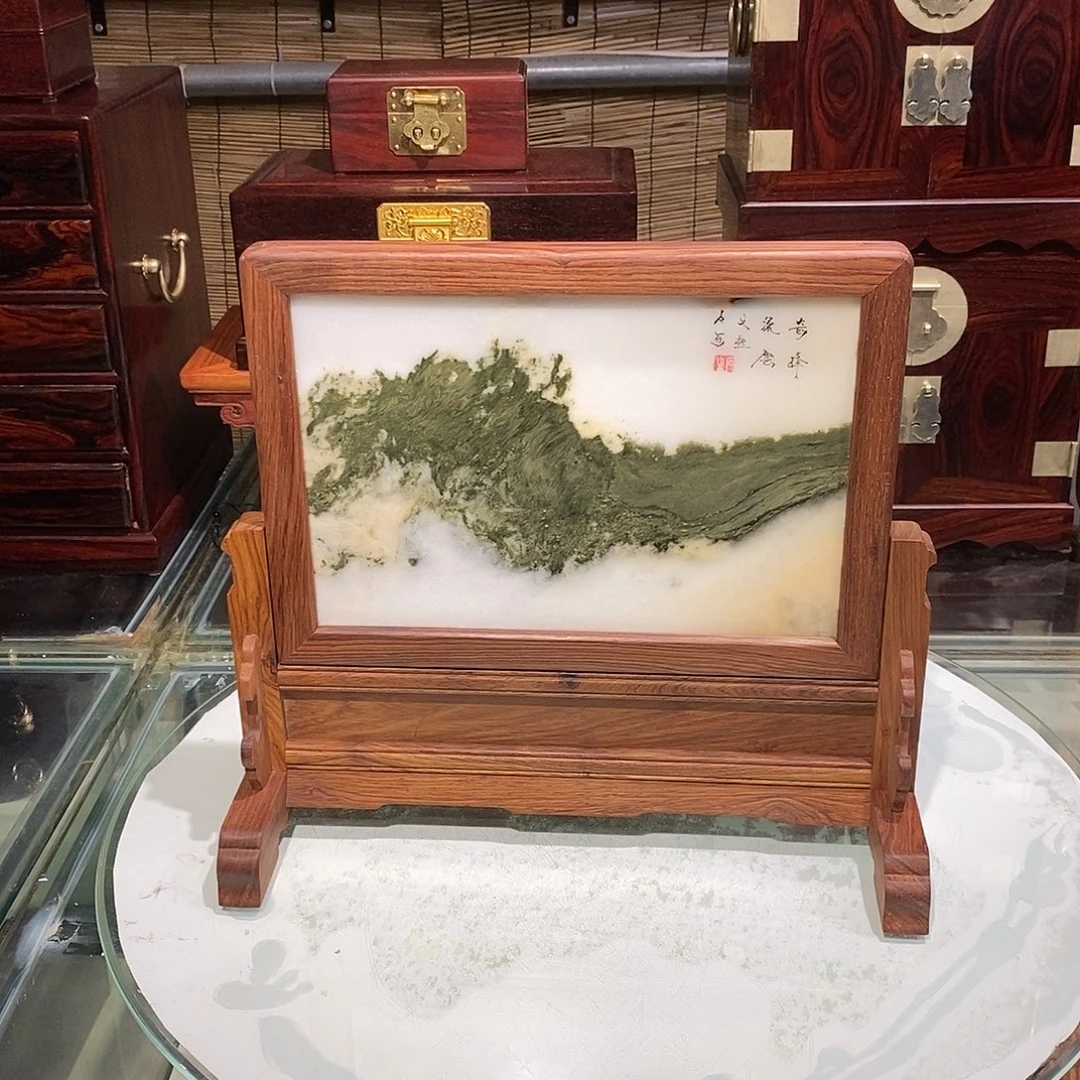 花梨木类伯利兹独板插屏