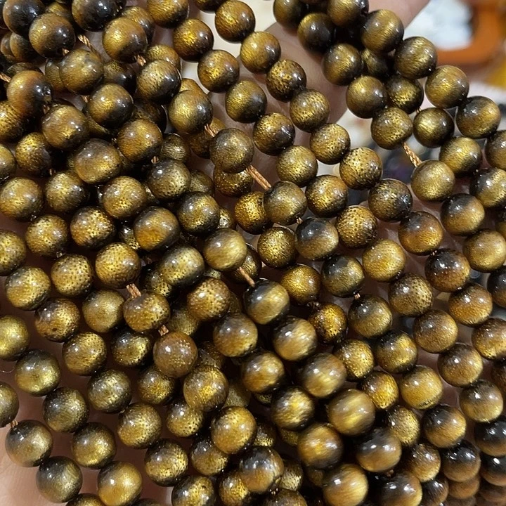 玛瑙/玉髓合金珠宝半成品一条6mm金豆豆圆珠
