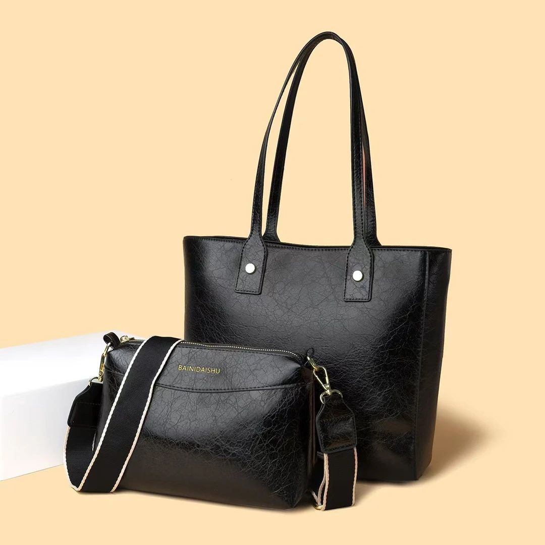 时尚单肩斜挎包8402 黑色  长35高27