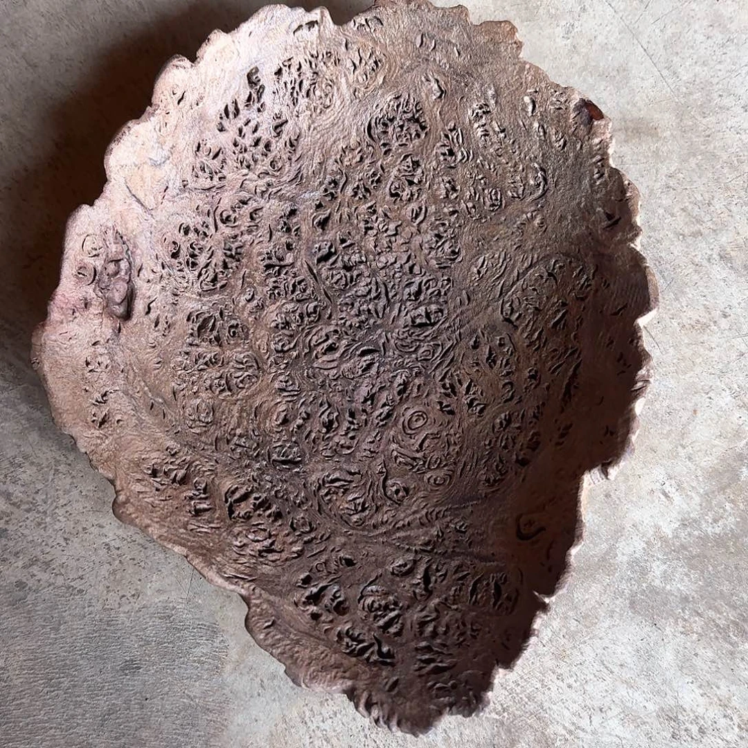 木铁栎木手工制作小果盘