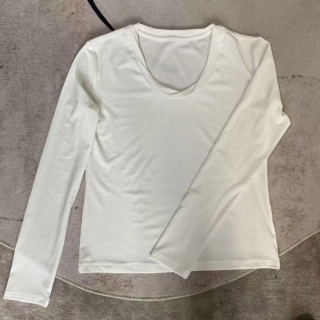 infobyfive2025春季新款U领长袖打底衫T恤NF0502264