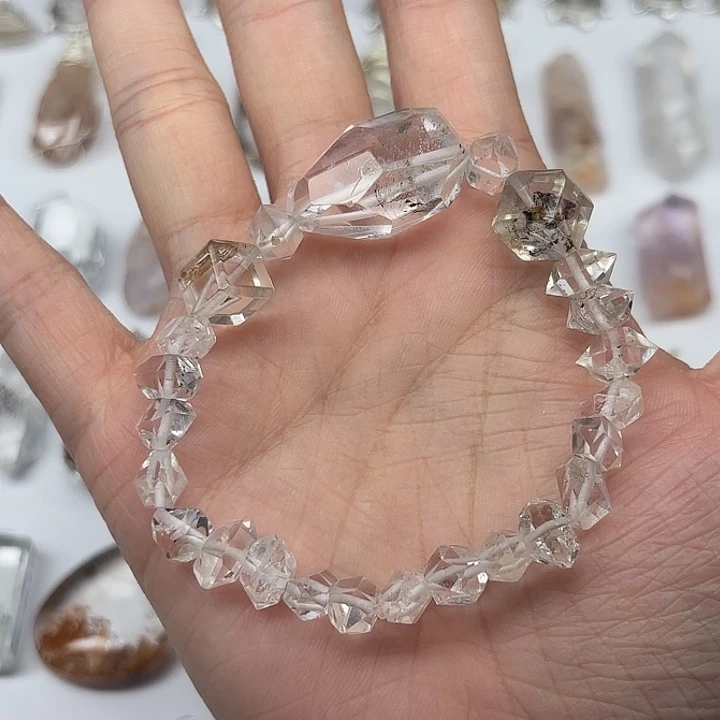 水晶未镶嵌手串闪灵钻手串