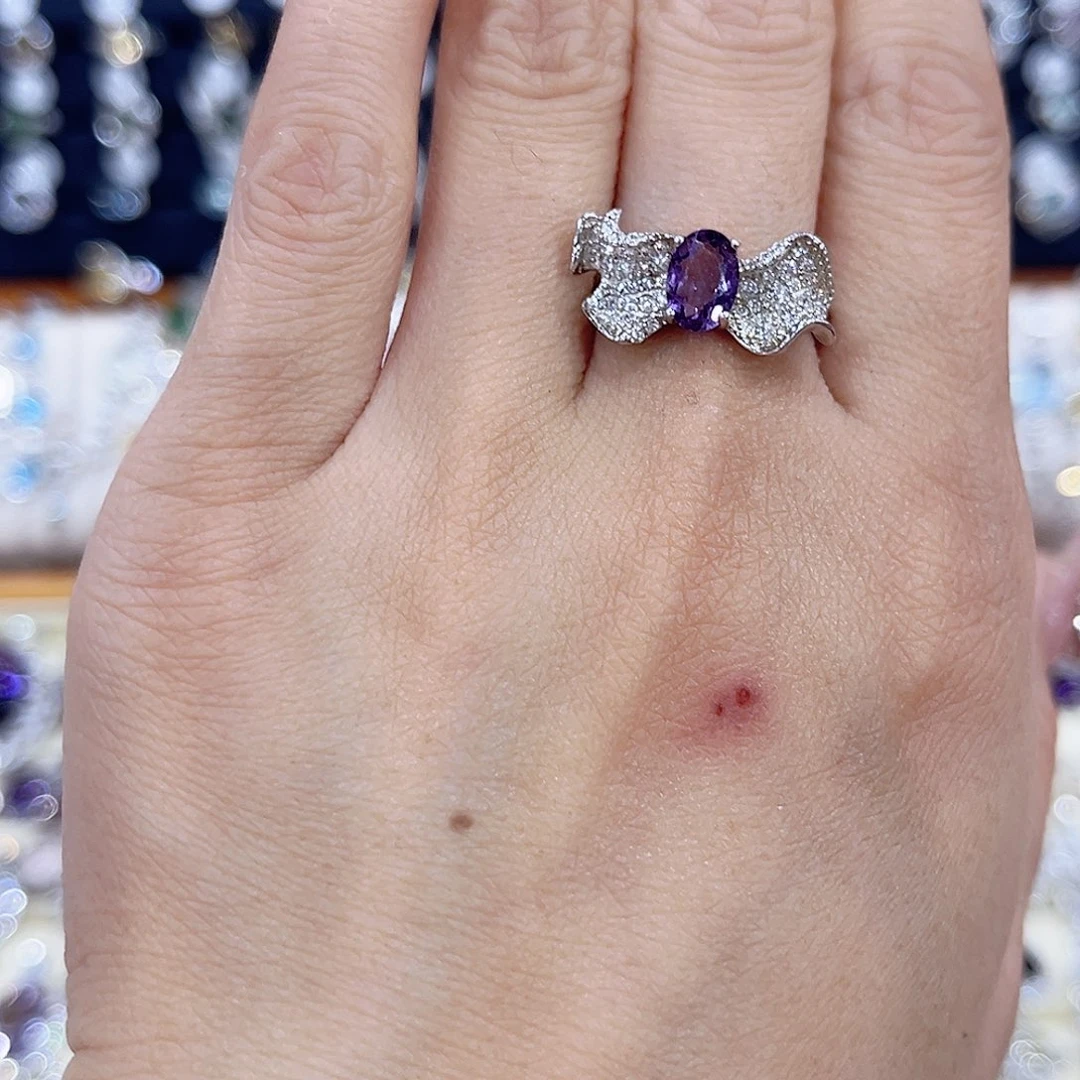 手链紫晶银S925镶嵌