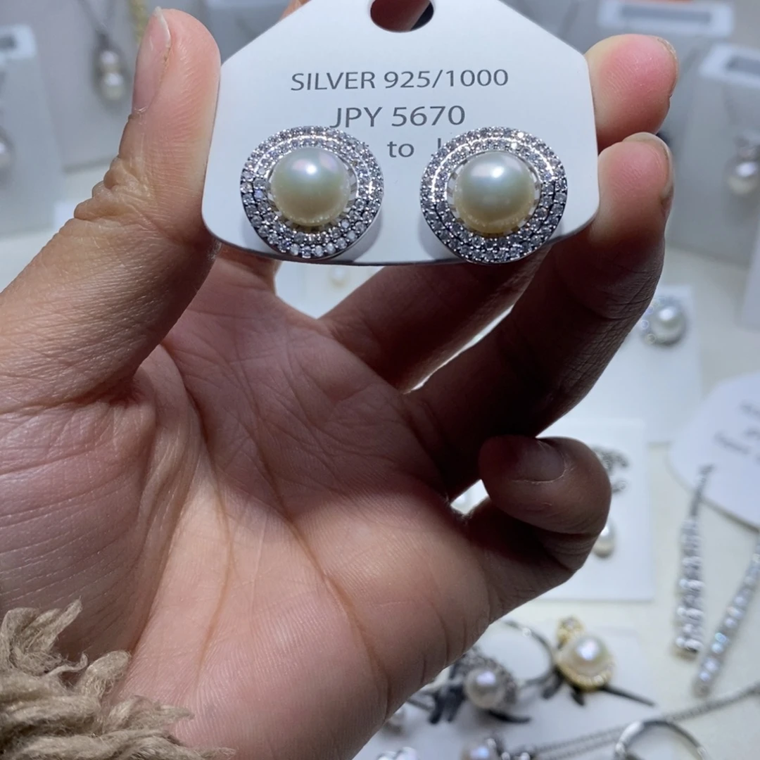 淡水珍珠耳饰未镶嵌