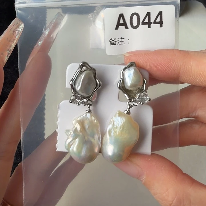 耳饰合金淡水珍珠