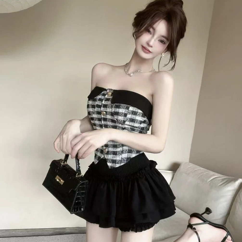 E (401-500）百搭短款修身长袖V领洋气露肩显瘦修身方领长袖T恤