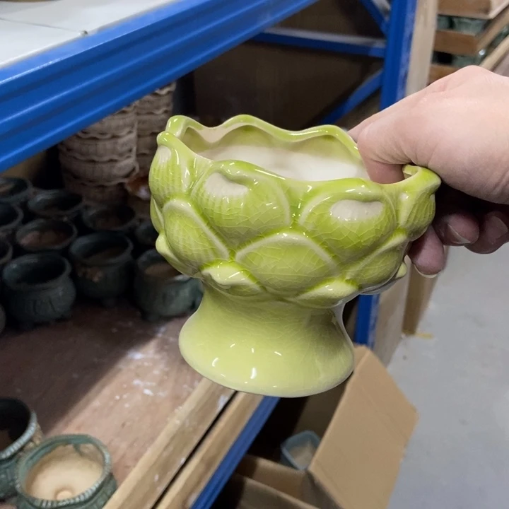 陶瓷花盆单场满9.9发11*10瑕疵