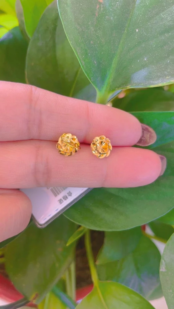 合金耳饰 桃花耳钉时尚珠宝耳饰