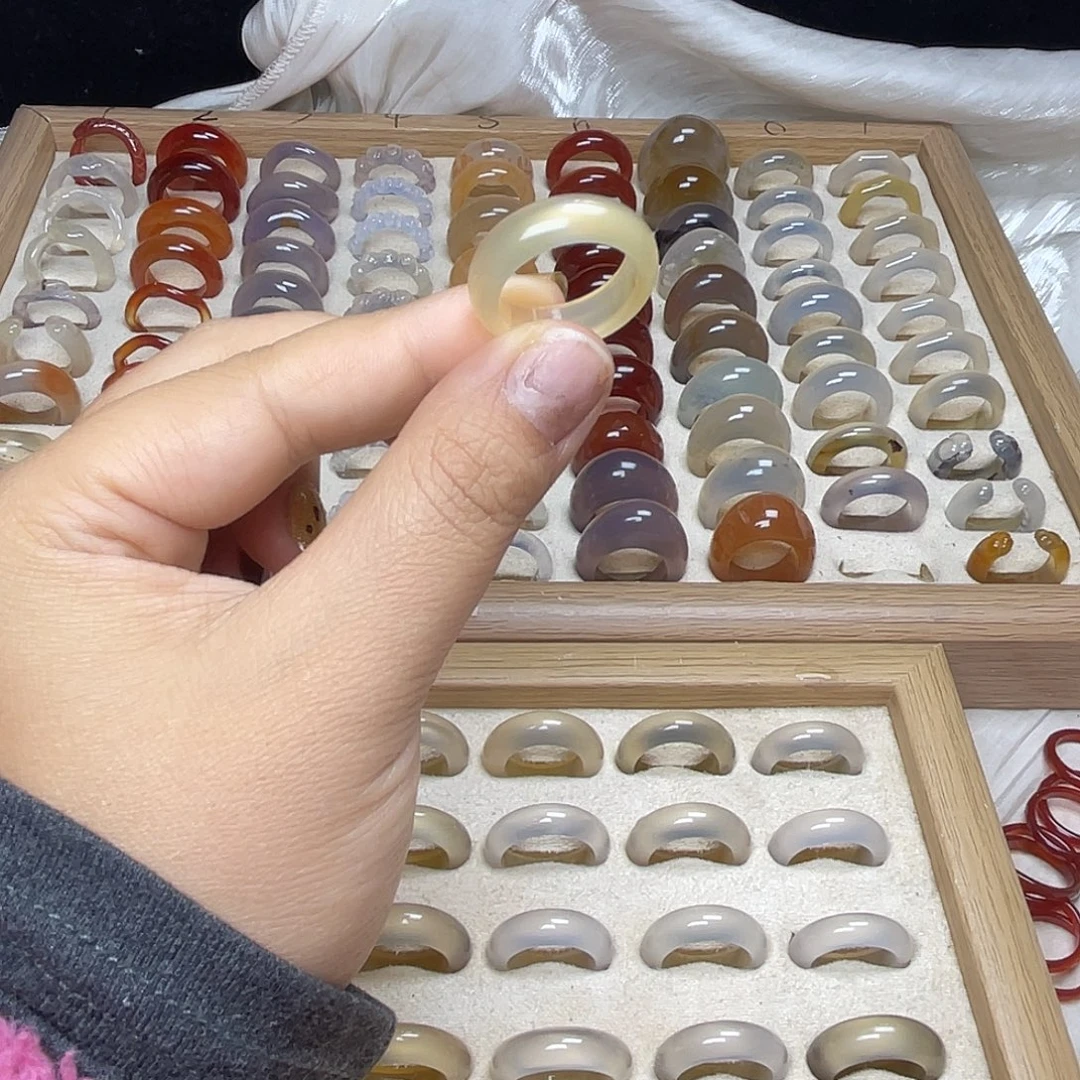 玛瑙/玉髓合金戒指A25港19不退换