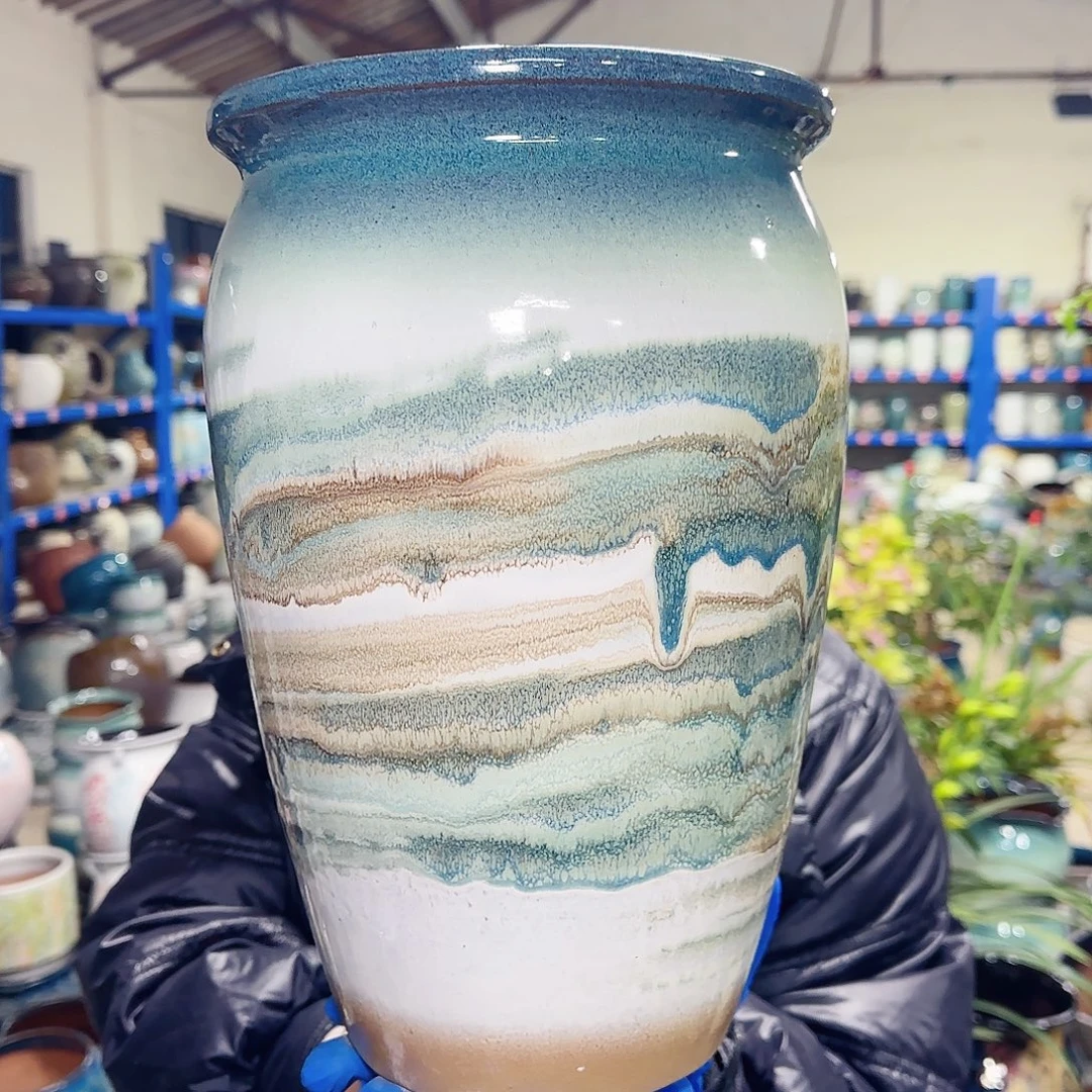 紫砂花盆高31口20