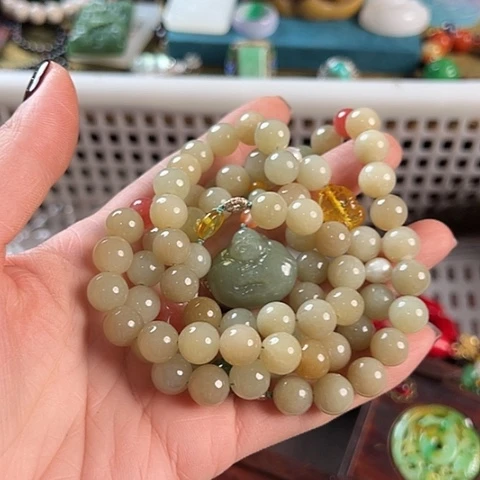 和田玉未镶嵌颈饰以图片为主啊