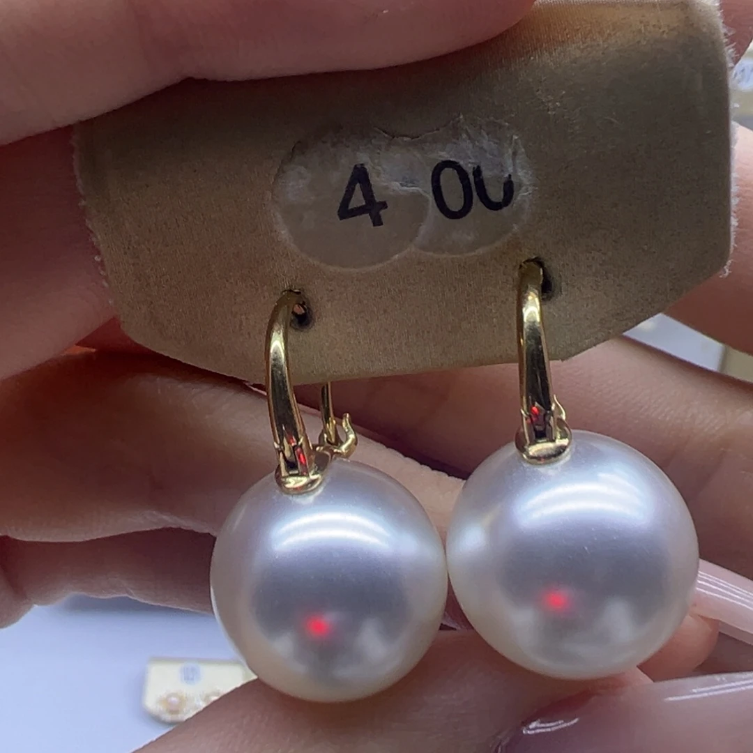 银S925镶嵌耳饰淡水珍珠