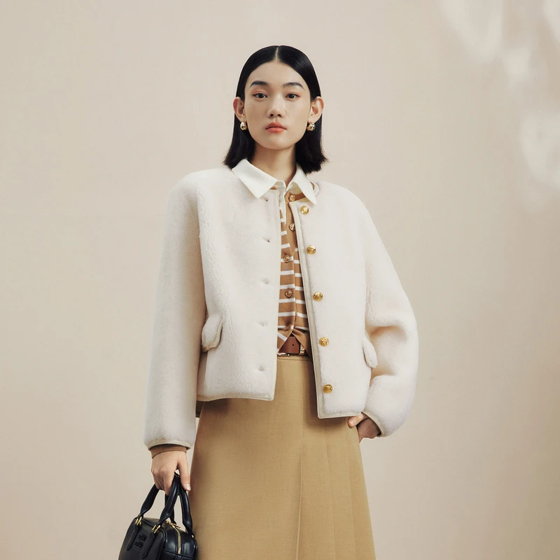 【粉丝专属】【温暖拥抱】冬季羊剪绒短大衣LMFD8BTHCK01