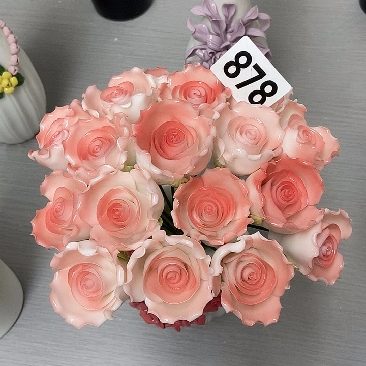 陶瓷纯手工捏花设计