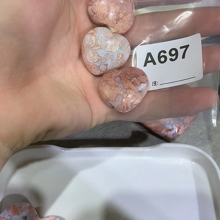 雅***心未镶嵌珠宝半成品水晶A697