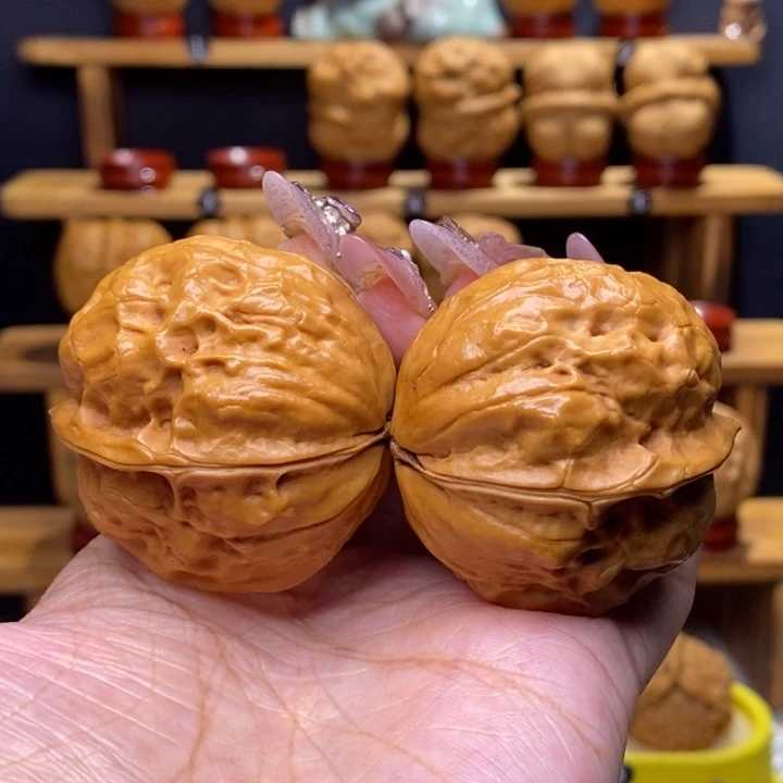 你***吖把件文玩核桃玄武金蟾2号44尺