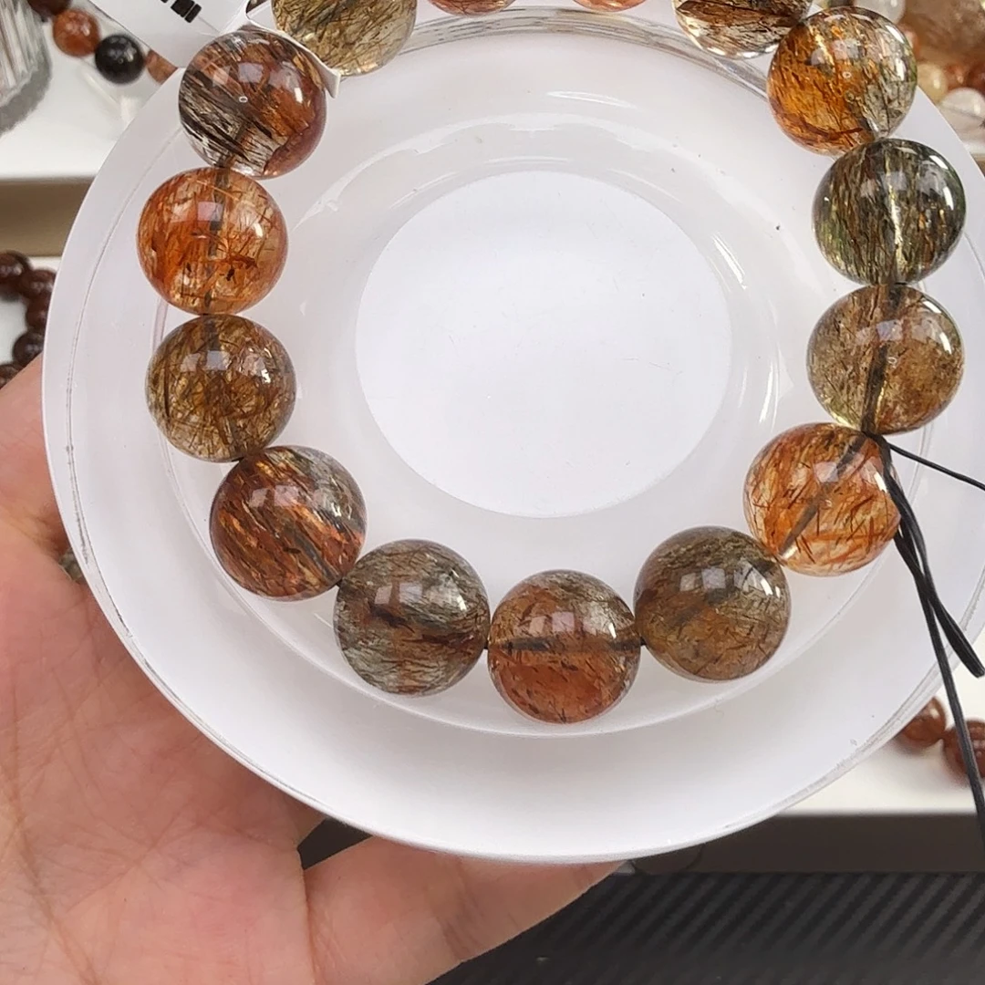 未镶嵌水晶手链黑金超七多样性发其一14