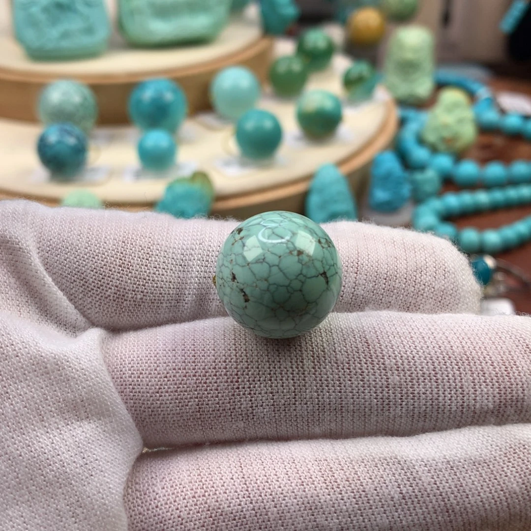 绿松石未镶嵌珠宝奇石17.3mm