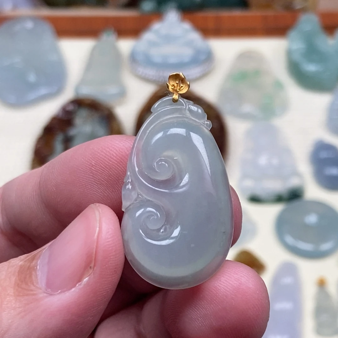 翡翠未镶嵌颈饰如意 天然缅甸ａ货翡翠高级感礼物