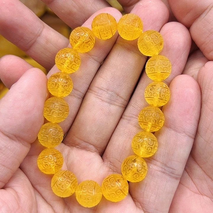 琥珀未镶嵌珠宝奇石单圈11.4mm