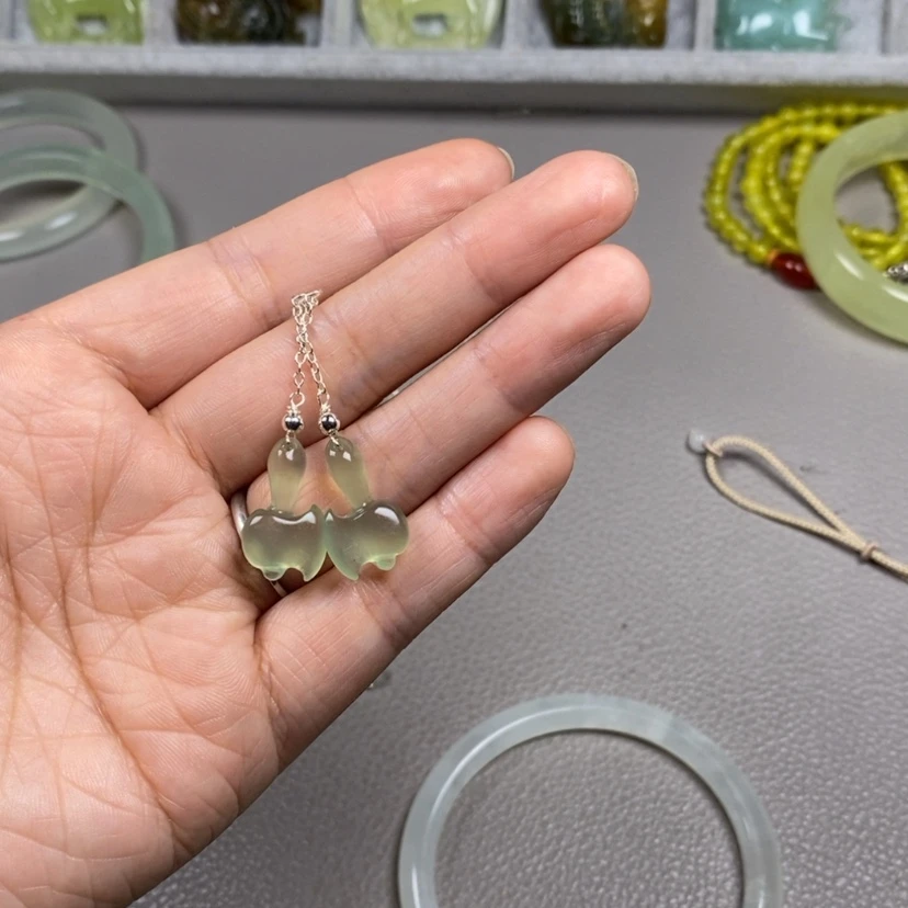 【闪购商品】未镶嵌蛇纹石玉挂件耳饰耳环项链