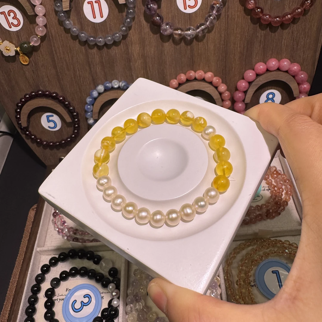 天然蜜蜡玉手串珍珠手串时尚