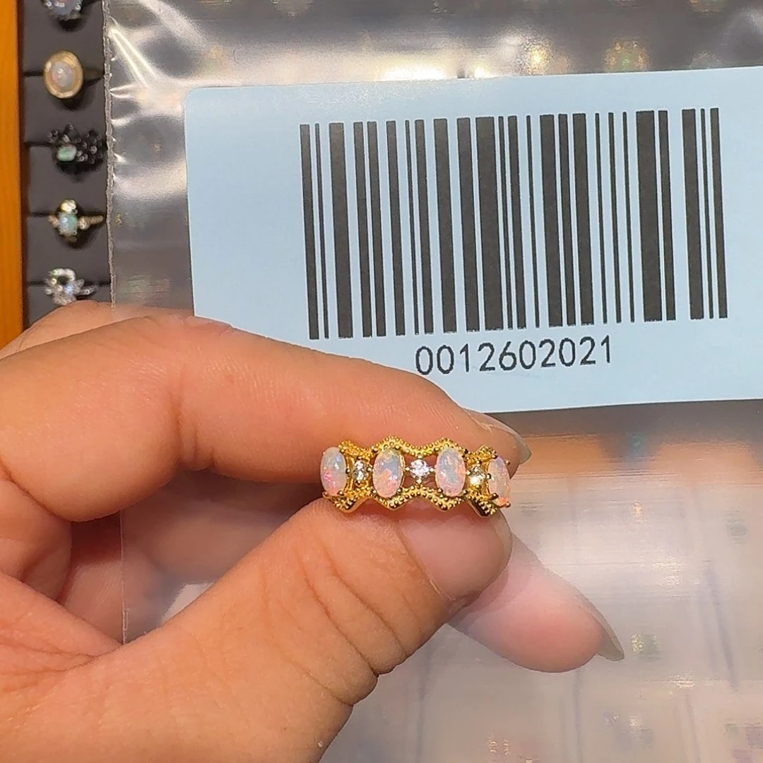 安***里欧泊银S925镶嵌戒指戒指