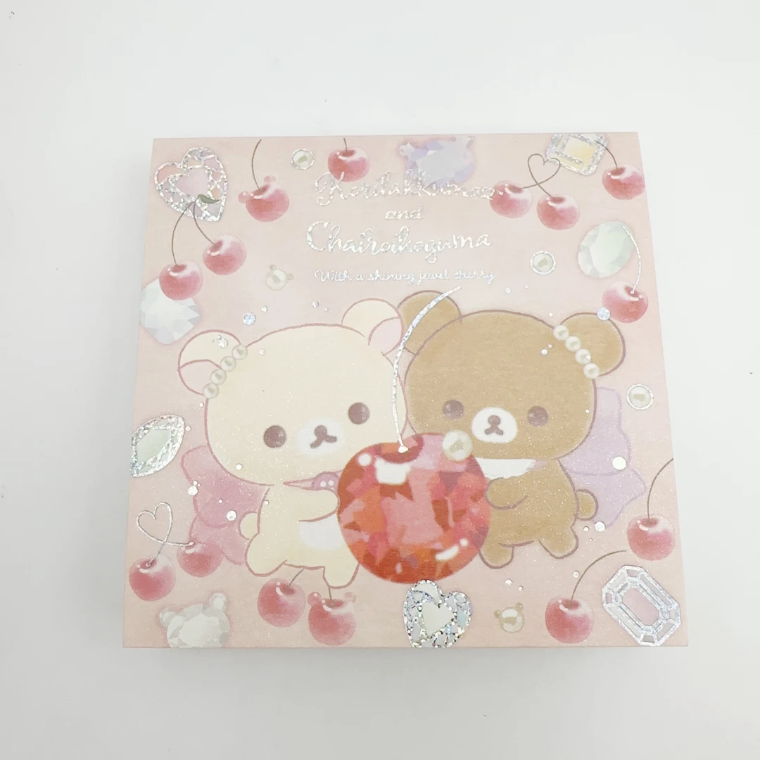 日本sanx正版进口限定轻松熊樱桃钻石系列方形便签本