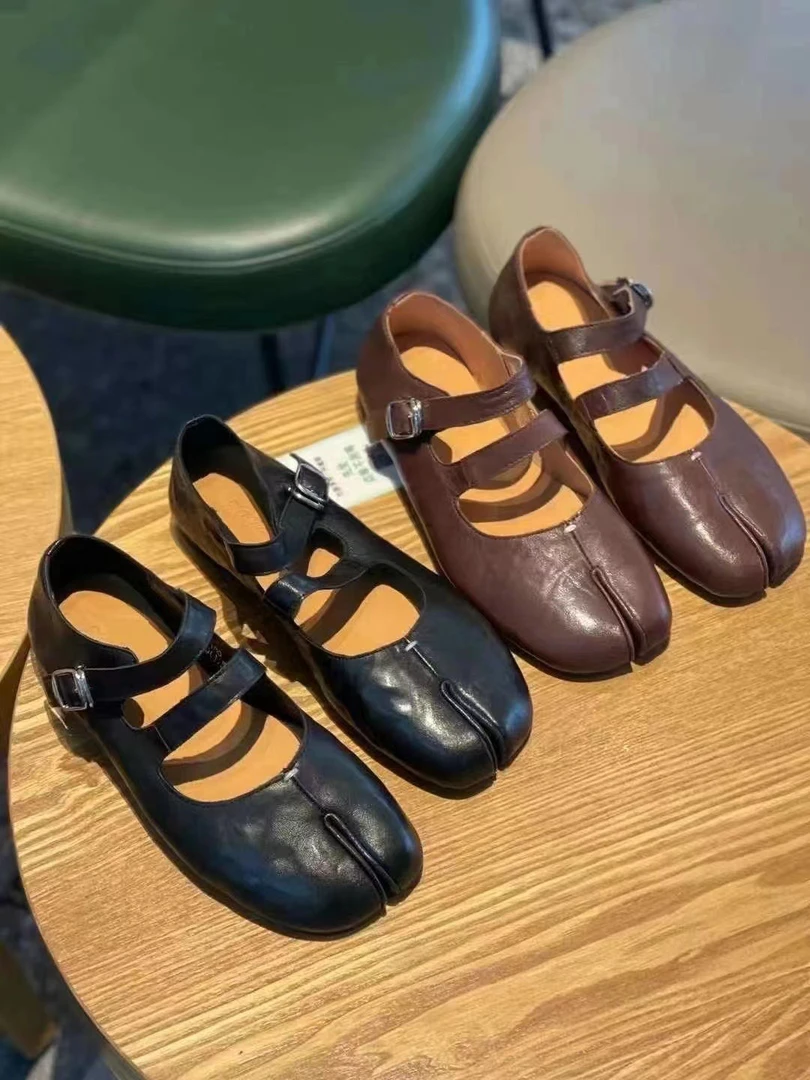 真分趾鞋平底时尚小单鞋女鞋59130