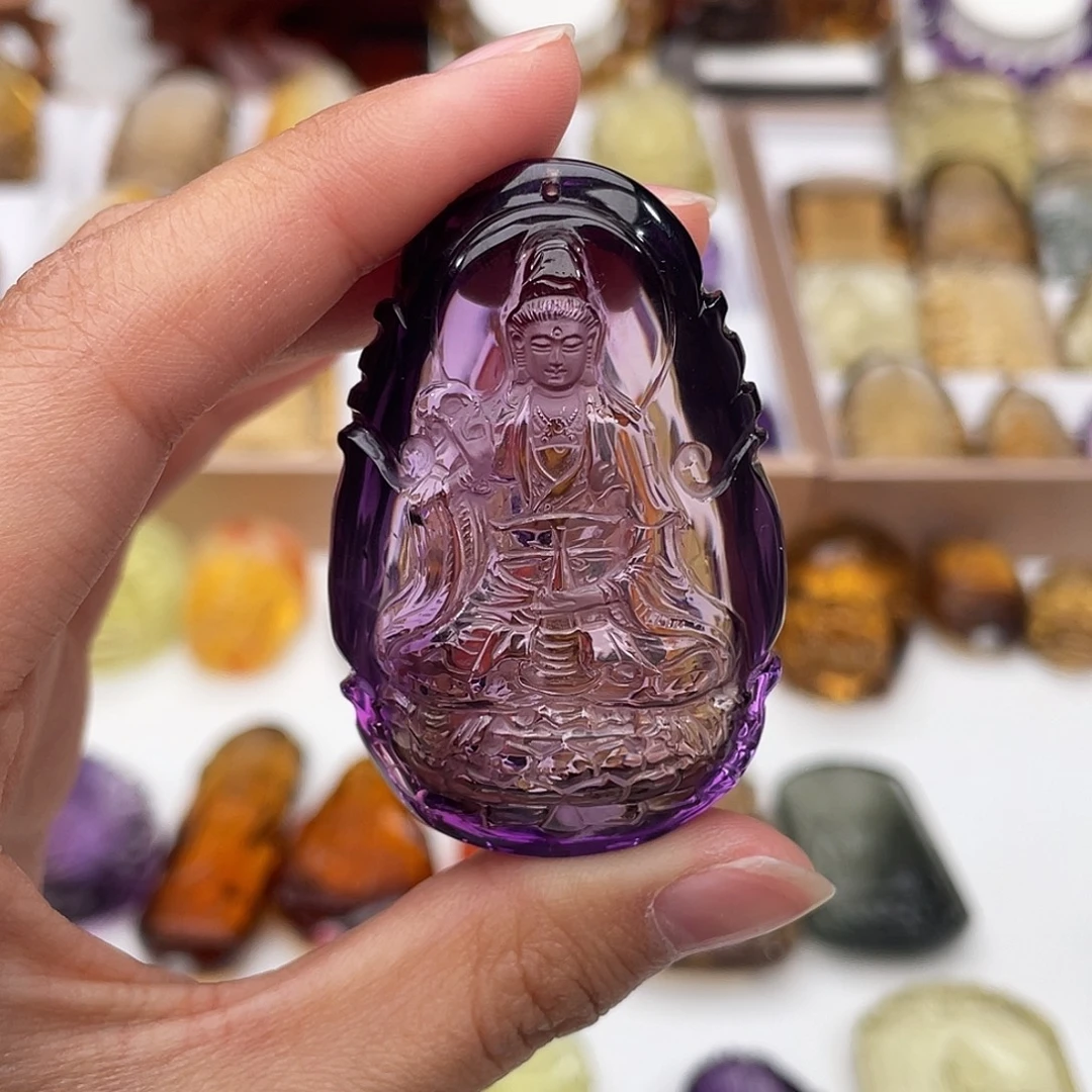 未镶嵌水晶颈饰定制吊坠观音