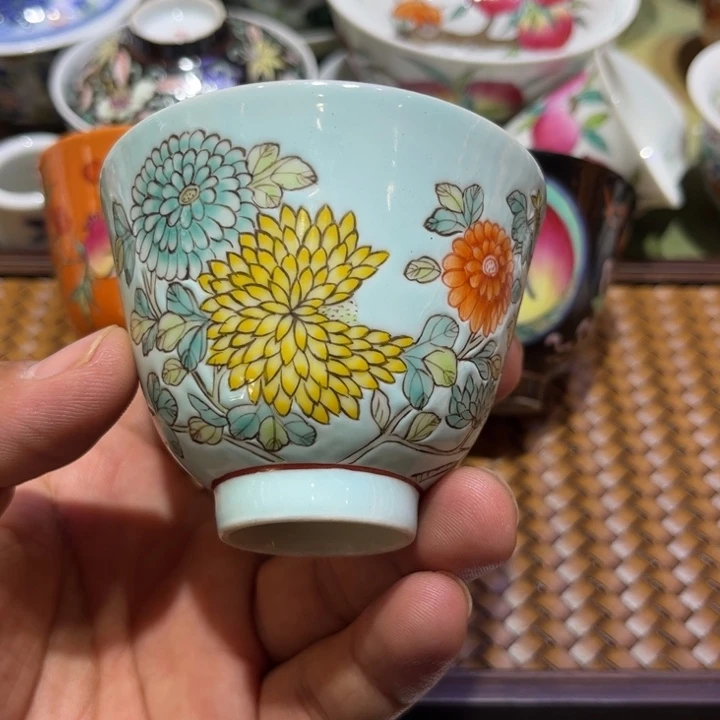 纯手绘精品盖碗杯