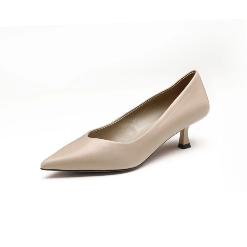 【Minority Focus】胎牛皮舒适百搭尖头高跟鞋22-1968-BBS