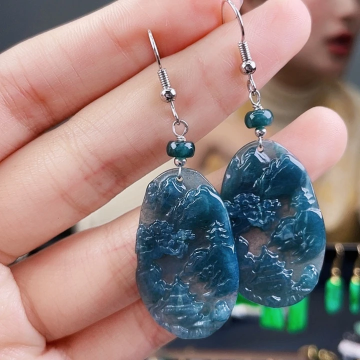 翡翠耳饰未镶嵌饰品