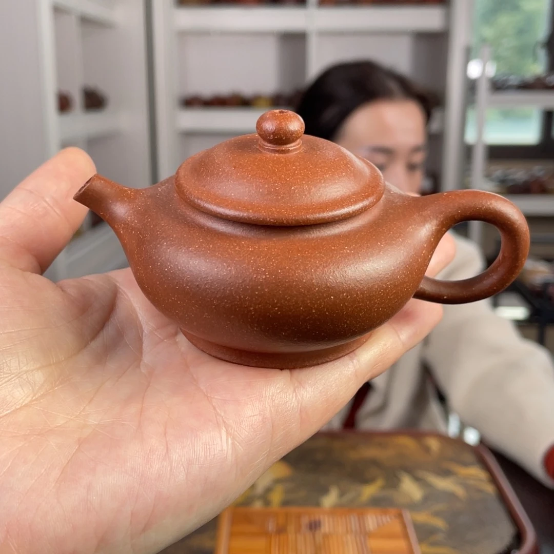紫砂茶壶红降坡小壶110cc
